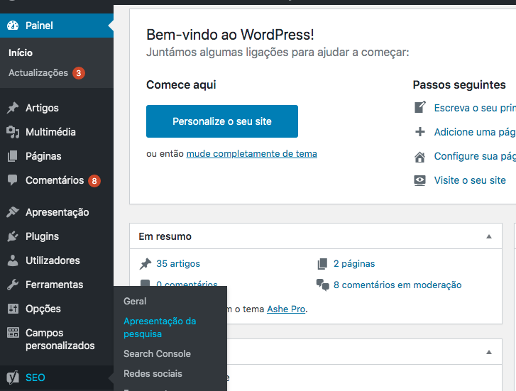 Apresentação de pesquisa - Yoast SEO